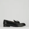 Mocassino tacco 2 cm nero pelle