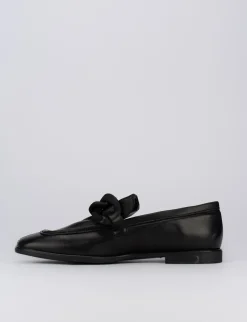 Mocassino tacco 1 cm nero pelle