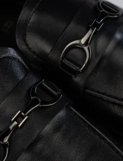 Mocassino tacco 1 cm nero pelle
