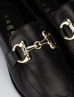 Mocassino tacco 1 cm nero pelle