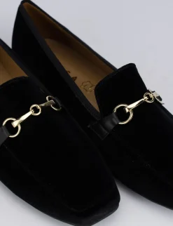 Mocassino tacco 1 cm nero velluto