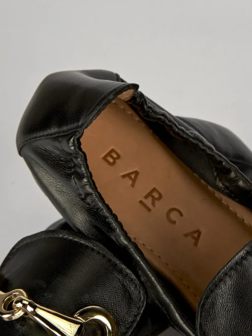 Mocassino tacco 1 cm nero pelle