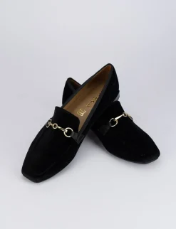 Mocassino tacco 1 cm nero velluto
