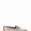 mocassino tacco 1 cm platino