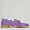Mocassino tacco 1 cm rosa camoscio