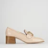 Mocassino tacco 6 cm rosa pelle