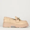 Mocassino tacco 1 cm rosa pelle