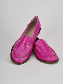 Mocassino tacco 1 cm rosa pelle