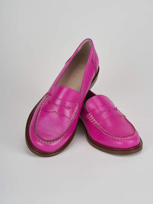 Mocassino tacco 1 cm rosa pelle