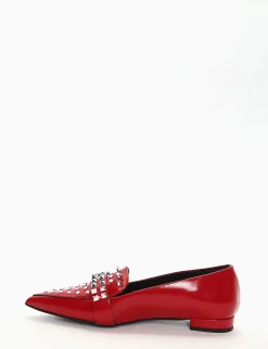mocassino tacco 2 cm rosso