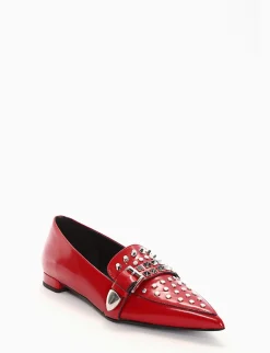 mocassino tacco 2 cm rosso