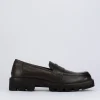Mocassino tacco 2 cm testa pelle