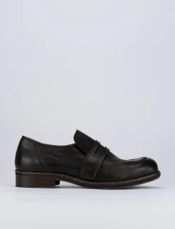 Mocassino tacco 1 cm testa pelle