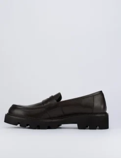 Mocassino tacco 2 cm testa pelle