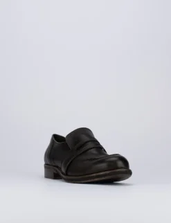 Mocassino tacco 1 cm testa pelle