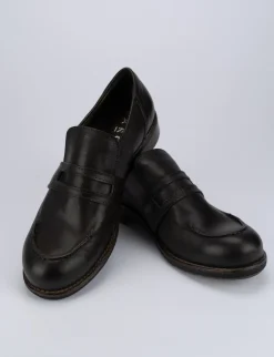 Mocassino tacco 1 cm testa pelle