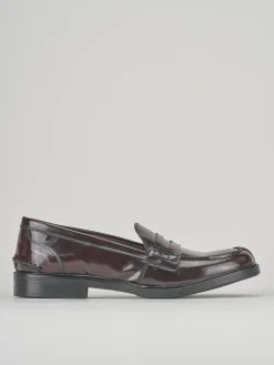 Mocassino tacco 1cm bordo' pelle
