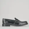 Mocassino tacco 1cm nero pelle