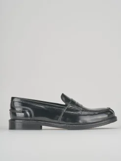 Mocassino tacco 1cm nero pelle