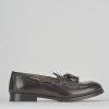 Mocassino tacco 1cm testa pelle