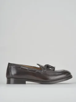 Mocassino tacco 1cm testa pelle