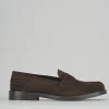 Mocassino tacco 1cm testa camoscio