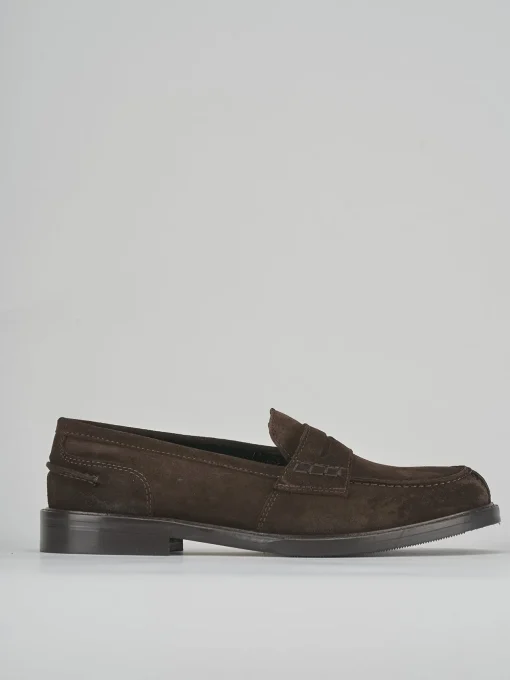 Mocassino tacco 1cm testa camoscio