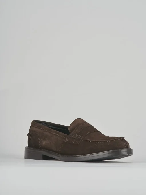 Mocassino tacco 1cm testa camoscio