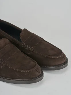 Mocassino tacco 1cm testa camoscio