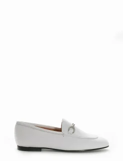Mocassino tacco 1cm bianco