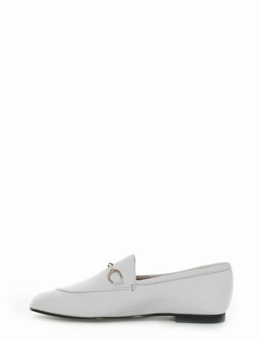 Mocassino tacco 1cm bianco