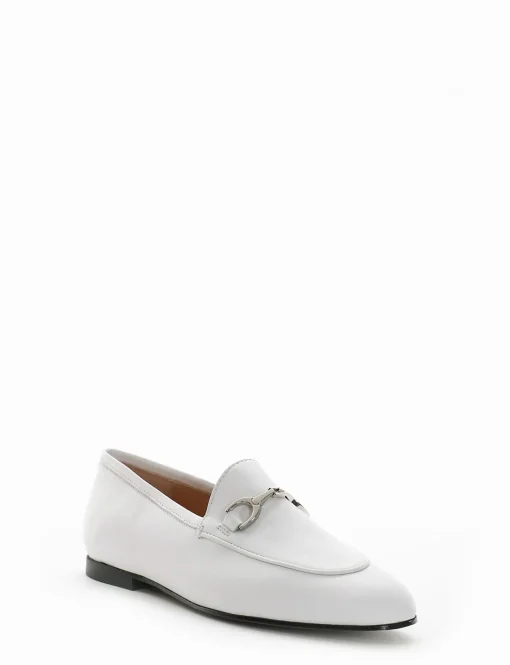 Mocassino tacco 1cm bianco