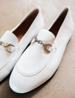 Mocassino tacco 1cm bianco