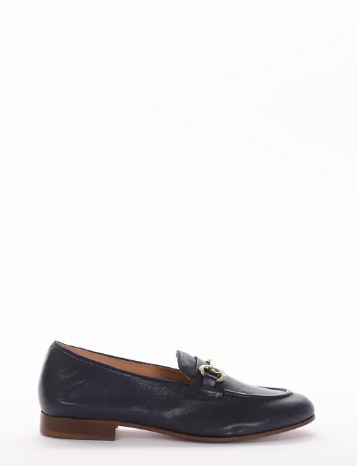 Mocassino tacco 2cm blu