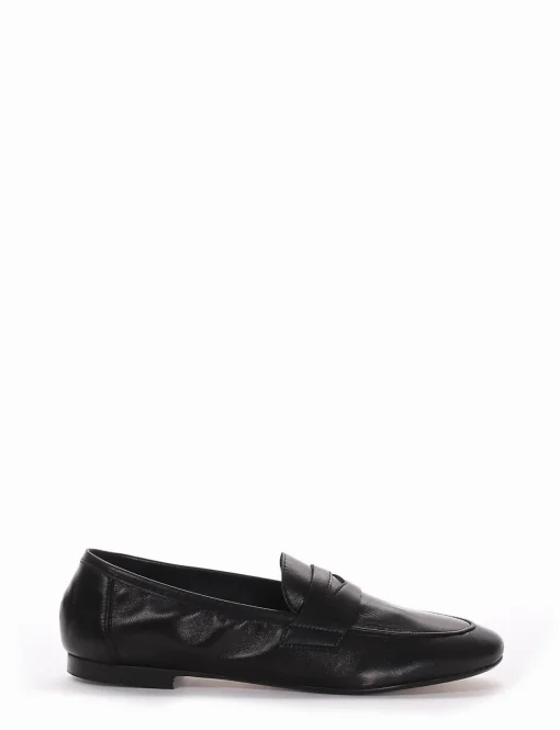 Mocassino tacco 1cm blu