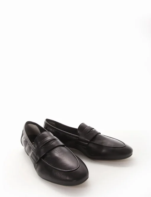 Mocassino tacco 1cm blu