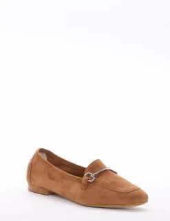 Mocassino tacco 1cm cuoio