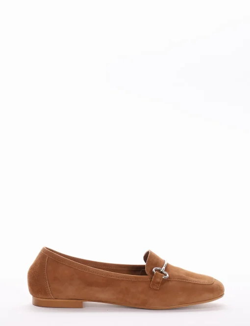 Mocassino tacco 1cm cuoio