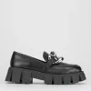 Mocassino tacco 1cm nero pelle