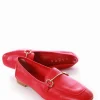 Mocassino tacco 1cm rosso