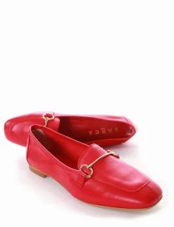Mocassino tacco 1cm rosso