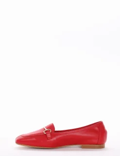 Mocassino tacco 1cm rosso