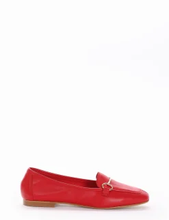 Mocassino tacco 1cm rosso