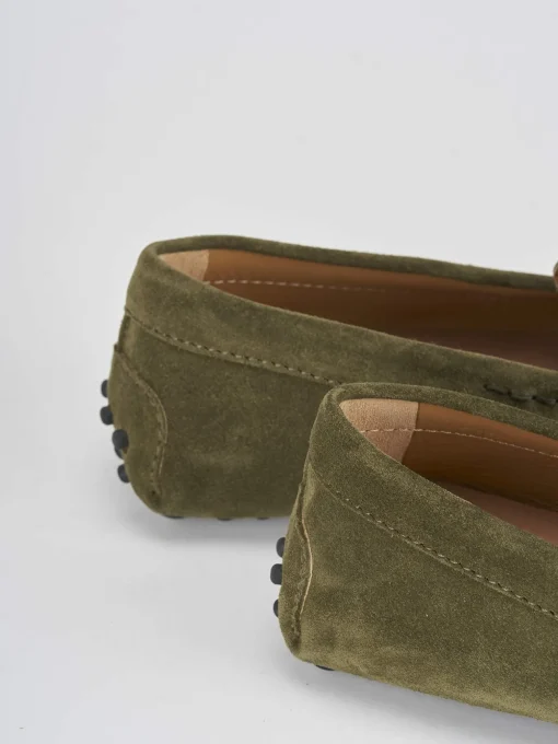 Mocassino verde camoscio