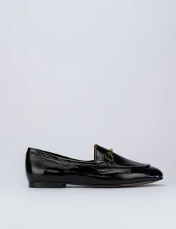 Mocassiono tacco 1 cm nero vernice