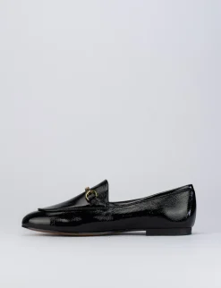 Mocassiono tacco 1 cm nero vernice