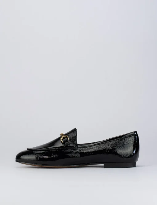 Mocassiono tacco 1 cm nero vernice