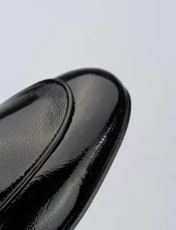 Mocassiono tacco 1 cm nero vernice