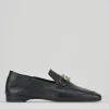Moccassino tacco 2 cm nero pelle
