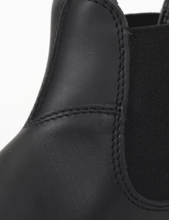 Polacchino con fondo gomma flessibile e soletto in vera pelle nero